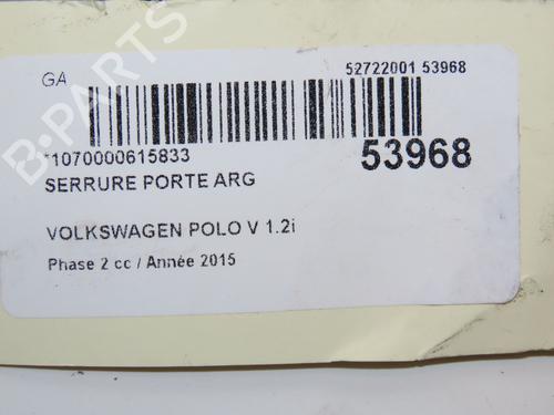 Used Rear left lock VW POLO V (6R1, 6C1) 1.2 TSI 16V (90 hp) 28832005