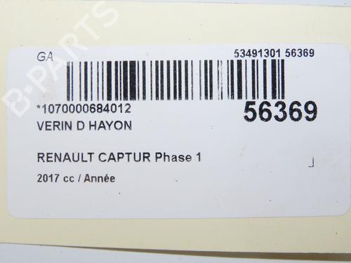 Gasdæmper bagklap RENAULT CAPTUR I (J5_, H5_) 1.5 dCi 110 (110 hp) 31605912