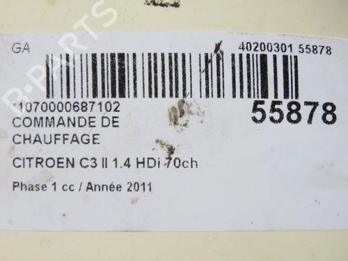 Klimabedienteil für CITROËN C3 II (SC_) 1.4 HDi 70 (SC8HZC, SC8HR0, SC8HP4) (68 hp) 31179718