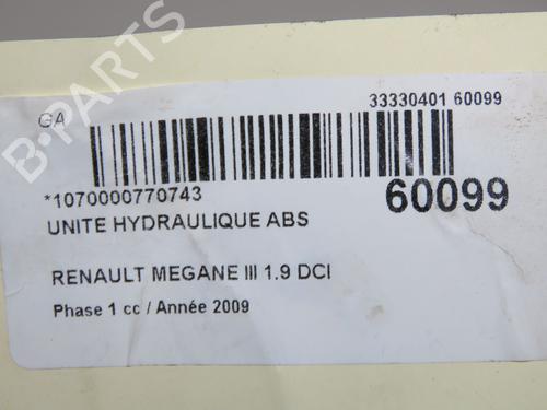 ABS pump RENAULT MEGANE III Hatchback (BZ0/1_, B3_) 1.9 dCi (BZ0N, BZ0J) | BP37432568M43 - Image 9