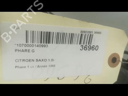Used Left headlight CITROËN SAXO (S0, S1) 1.0 X (45 hp) 23177743
