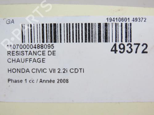 Varmeblæsermodstand HONDA CIVIC VIII Hatchback (FN, FK) 2.2 CTDi (FK3) (140 hp) 28829297