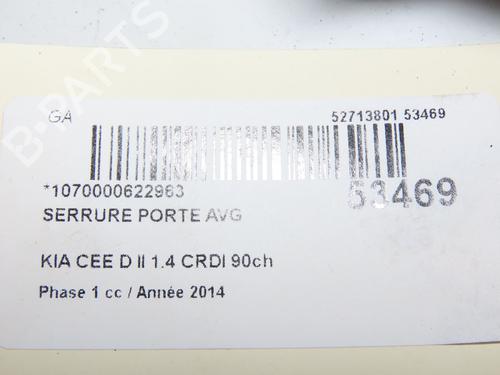 Front left lock KIA CEE'D Sportswagon (JD) 1.4 CRDi 90 | BP29441779C98 