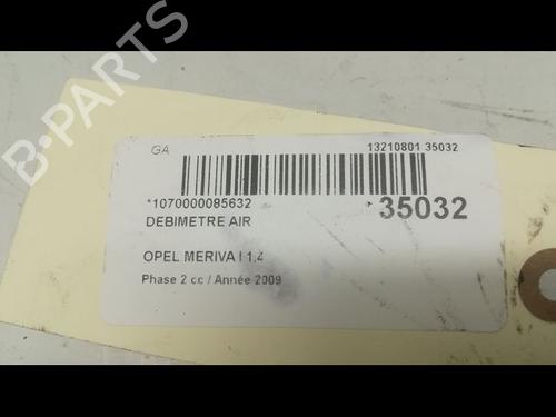 Used Mass air flow sensor OPEL MERIVA A MPV (X03) 1.4 16V Twinport (E75) (90 hp) 9596485