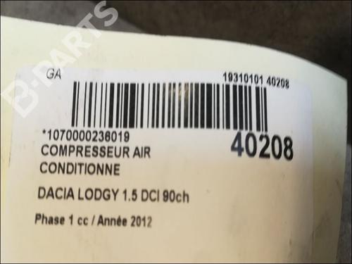 AC compressor DACIA LODGY (JS_) 1.5 dCi | BP9611054M34 