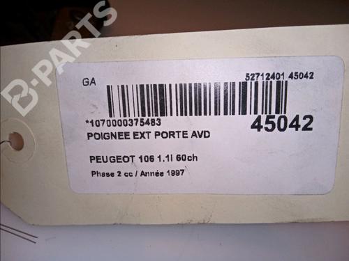 Front right exterior door handle PEUGEOT 106 I (1A, 1C) 1.1 | BP11102304C129 