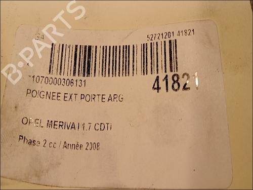 Rear left exterior door handle OPEL MERIVA A MPV (X03) 1.7 CDTI (E75) | BP9617082C130