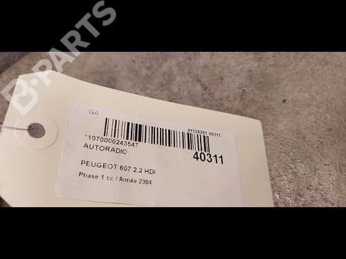 Radio PEUGEOT 607 (9D, 9U) 2.2 HDi | BP9609035E6 