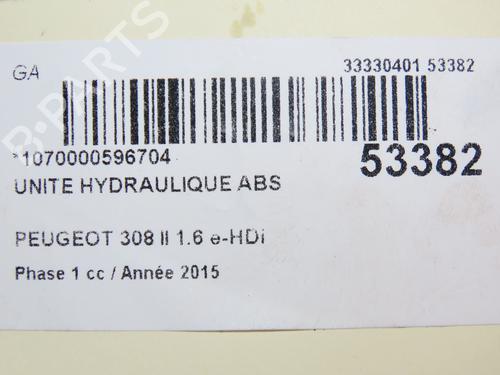 ABS pump PEUGEOT 308 II (LB_, LP_, LW_, LH_, L3_) 1.6 HDi / BlueHDi 115 | BP28829971M43 
