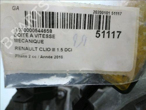 Used Gearbox Gearbox RENAULT CLIO III (BR0/1, CR0/1) 1.5 dCi (C/BR0G, C/BR1G) (68 hp) 19689938 19689938
