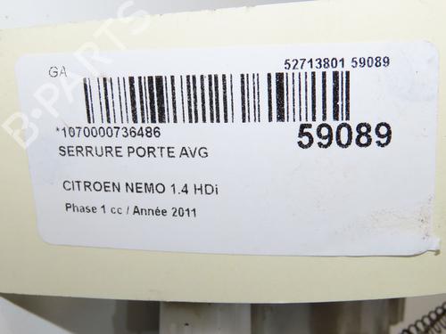 Front left lock CITROËN NEMO Box Body/MPV (AA_) 1.4 HDi | BP36511055C98 - Image 4