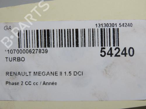 Turbolader/Kompressor Turbolader/Kompressor RENAULT MEGANE II Coupé-Cabriolet (EM0/1_) 1.5 dCi (EM1E) (106 hp) 37455437 37455437