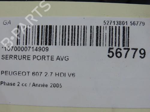 Front left lock PEUGEOT 607 (9D, 9U) 2.7 HDi 24V | BP32740719C98 - Image 5