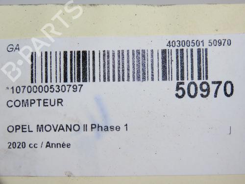 Used Instrument cluster OPEL MOVANO B Van (X62) 2.3 CDTI RWD (FV) (163 hp) 23144916