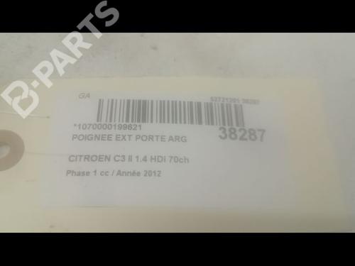 Rear left exterior door handle CITROËN C3 II (SC_) 1.4 HDi 70 (SC8HZC, SC8HR0, SC8HP4) | BP9603896C130 