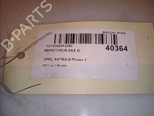 Used Right side indicator Right side indicator OPEL ASTRA J (P10) 1.7 CDTI (68) (125 hp) 14880364 14880364