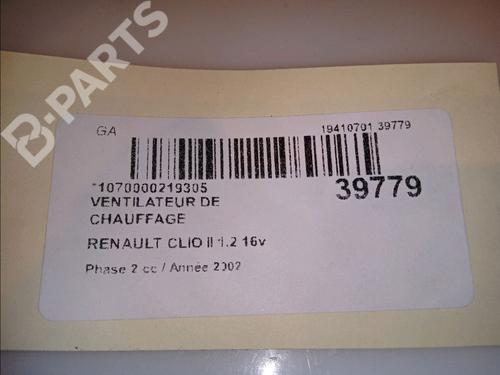 Heater blower motor RENAULT CLIO II (BB_, CB_) 1.2 16V (BB05, BB0W, BB11, BB27, BB2T, BB2U, BB2V, CB05,... | BP9606525M62 