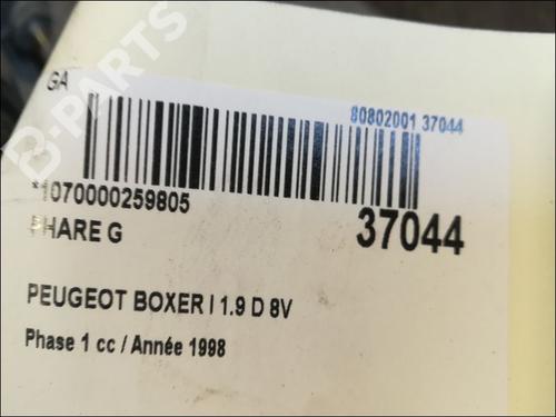 Left headlight PEUGEOT BOXER Van (230L) 1.9 D | BP9610939C28 