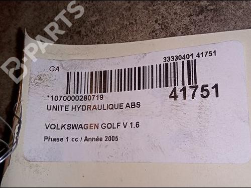ABS Bremseaggregat VW GOLF V (1K1) 1.6 | BP9614118M43 