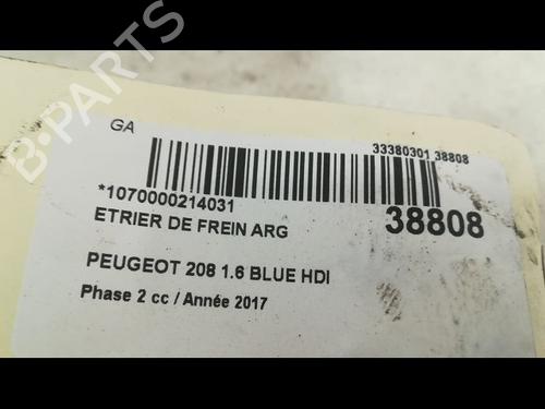 Left rear brake caliper PEUGEOT 208 I (CA_, CC_) 1.6 BlueHDi 100 | BP14877847M107