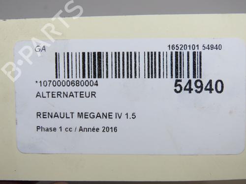 Alternator RENAULT MEGANE IV Hatchback (B9A/M/N_) 1.5 dCi 110 (B9A3) | BP33728005M7 - Image 9
