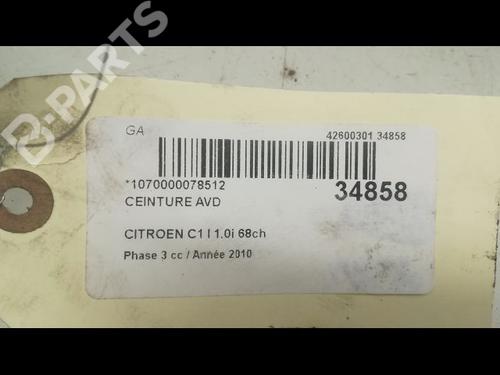 Front right belt tensioner CITROËN C1 (PM_, PN_) 1.0 | BP9596205C88 
