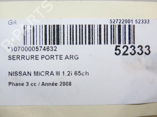 Used Rear left lock NISSAN MICRA III (K12) 1.2 16V (65 hp) 28120718