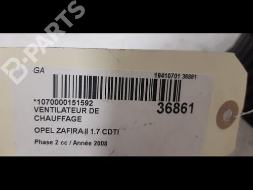 Heater blower motor OPEL ZAFIRA / ZAFIRA FAMILY B (A05) 1.7 CDTI (M75) | BP9600721M62