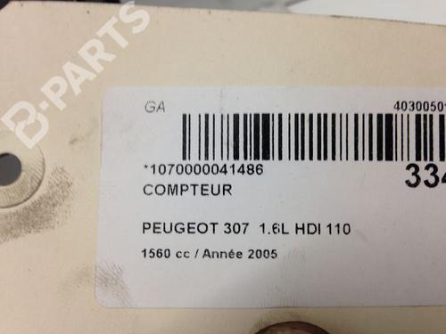 Instrument cluster PEUGEOT 307 (3A/C) 1.6 HDi 110 | BP9593332C47 