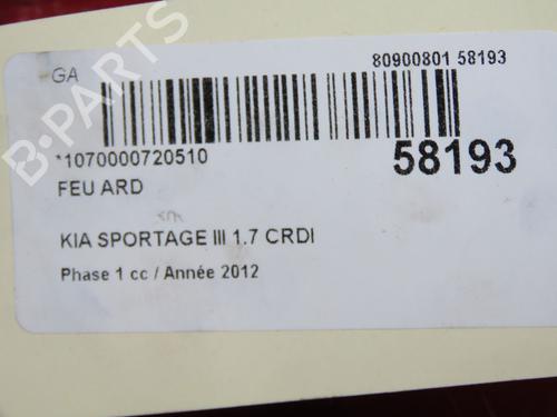 Højre baglygte Højre baglygte KIA SPORTAGE III (SL) 1.7 CRDi (116 hp) 36545240 36545240
