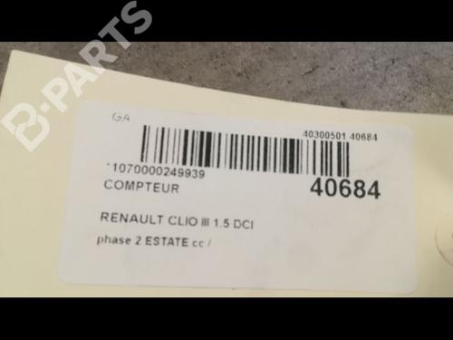 Instrument cluster RENAULT CLIO III Grandtour (KR0/1_) 1.5 dCi | BP9609713C47 