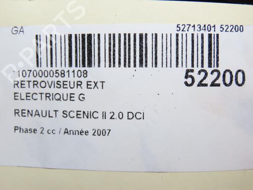 Left mirror RENAULT SCÉNIC II (JM0/1_) 2.0 dCi (JM1K) | BP28801979C26 