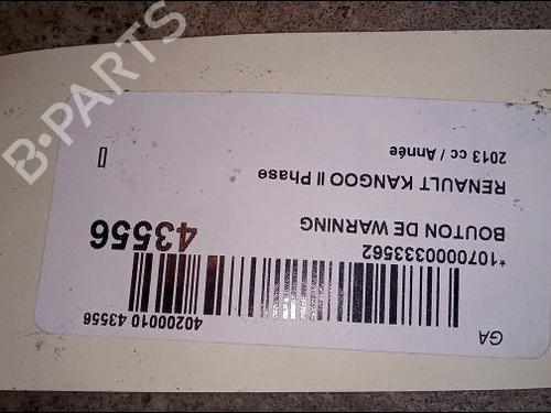 Used Warning switch Warning switch RENAULT KANGOO / GRAND KANGOO II (KW0/1_) 1.5 dCi 75 (KW07, KW10, KW04) (75 hp) 9619375 9619375