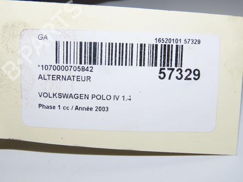 Used Alternator VW POLO IV (9N_, 9A_) 1.4 16V (75 hp) 31935955