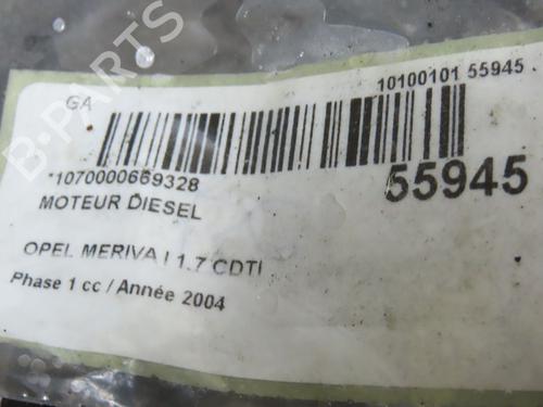 Motor OPEL MERIVA A MPV (X03) 1.7 CDTI (E75) (100 hp) 30893400