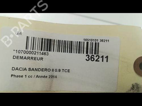 Used Starter DACIA SANDERO II TCe 90 (B8M1, B8MA, B8AC) (90 hp) 9604732