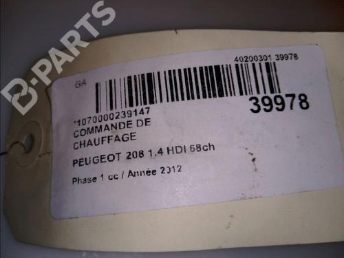 Climate control PEUGEOT 208 I (CA_, CC_) 1.4 HDi | BP11101007I5