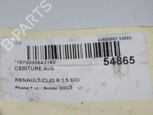 Venstre fortil seleforstrammer RENAULT CLIO III (BR0/1, CR0/1) 1.5 dCi (BR17, CR17) (86 hp) 31179729