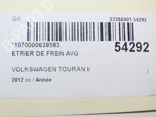 Used Left front brake caliper VW TOURAN (1T3) 2.0 TDI (140 hp) 28830087