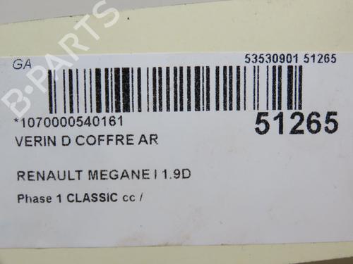Used Tailgate lift support Tailgate lift support RENAULT MEGANE I Classic (LA0/1_) 1.9 D (LA0A, LA0U, LA0R) (64 hp) 28802207 28802207