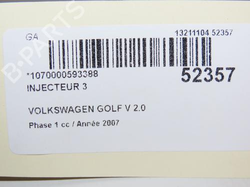 Used Injector VW GOLF V (1K1) 2.0 TDI (136 hp) 28828849
