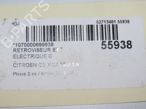 Retrovisor esquerdo CITROËN C3 Picasso (SH_) 1.6 BlueHDi 100 (99 hp) 32740711