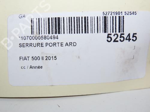 Used Rear right lock FIAT 500L (351_, 352_) 1.3 D Multijet (199LXY1A, 199LXY11) (84 hp) 28831941
