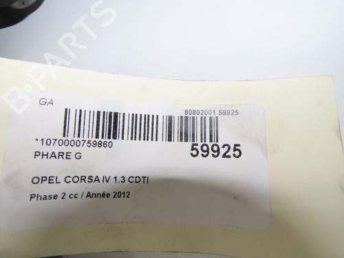 Left headlight OPEL CORSA D (S07) 1.3 CDTI (L08, L68) | BP39157355C28  - Image 5