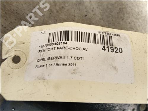 Front bumper reinforcement OPEL MERIVA B MPV (S10) 1.7 CDTI (75) | BP9617314C109 