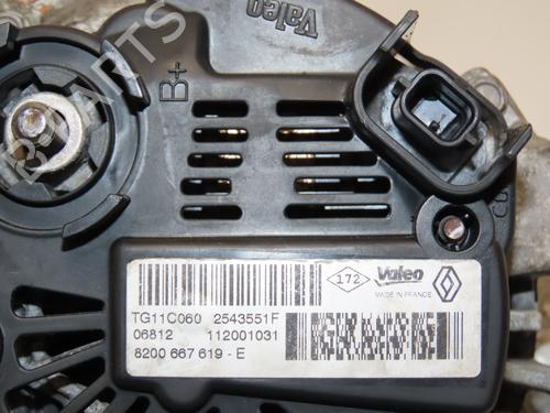 Alternator RENAULT TWINGO II (CN0_) 1.6 RS (CN0N, CN0R, CN0S) | BP28829115M7  - Image 7