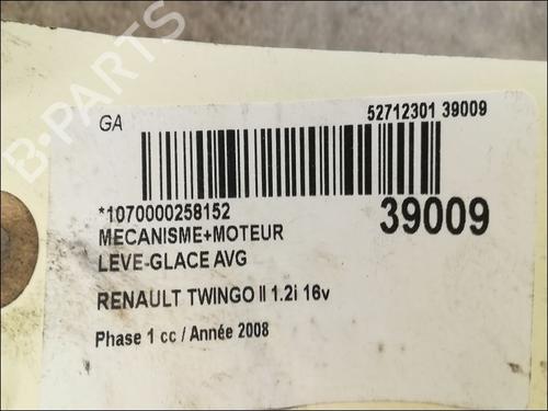 Rudehejsemekanisme ventre foran RENAULT TWINGO II (CN0_) 1.2 16V (CN0K, CN0V, CN0A) (76 hp) 9610703