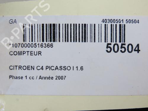 Used Instrument cluster CITROËN C4 Picasso I MPV (UD_) 1.6 HDi (109 hp) 22774506