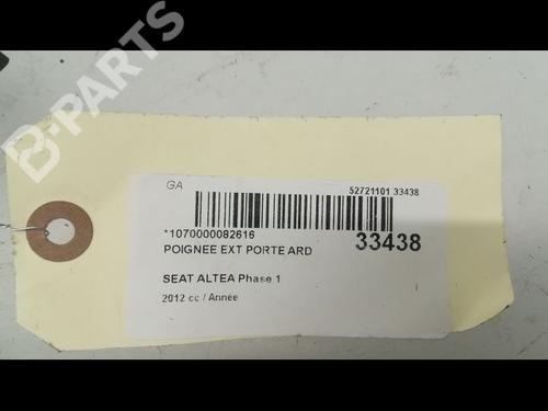 Rear right exterior door handle SEAT ALTEA XL (5P5, 5P8) 2.0 TDI 16V | BP9596386C130 
