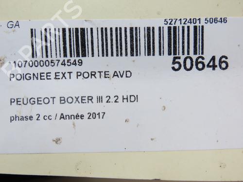 Front right exterior door handle PEUGEOT BOXER Van 2.0 BlueHDi 130 | BP24358977C129 